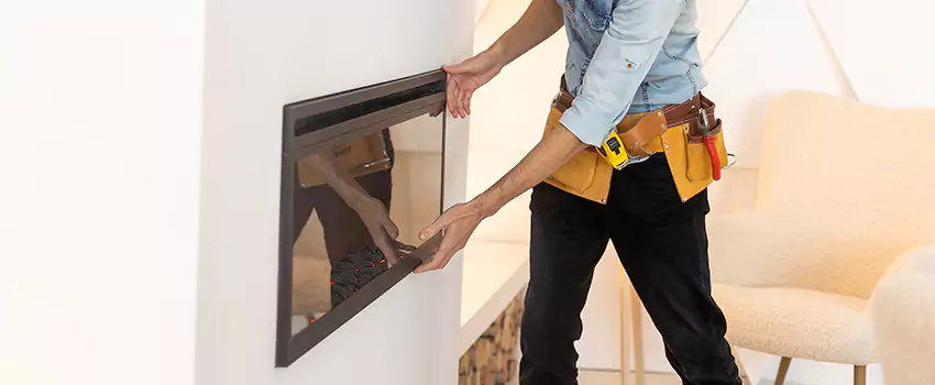 Metal Fireplace Installation in Cooper City, Florida