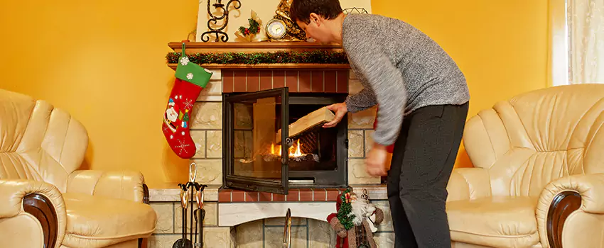 Rusted Metal Fireplace Restoration in Cooper City, Florida