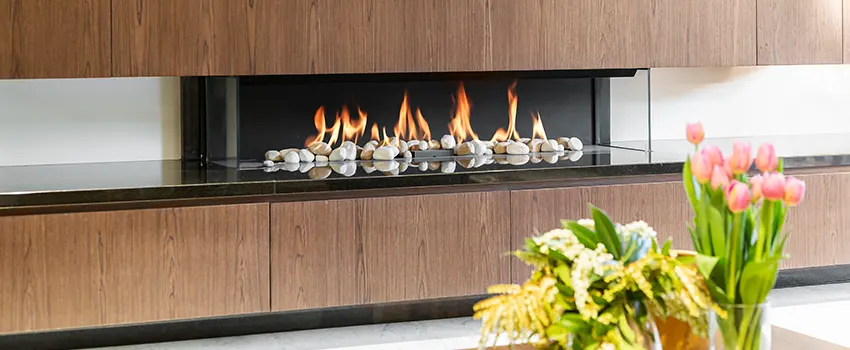 Double-height Fireplace Design Refurbishment in Cooper City, Florida