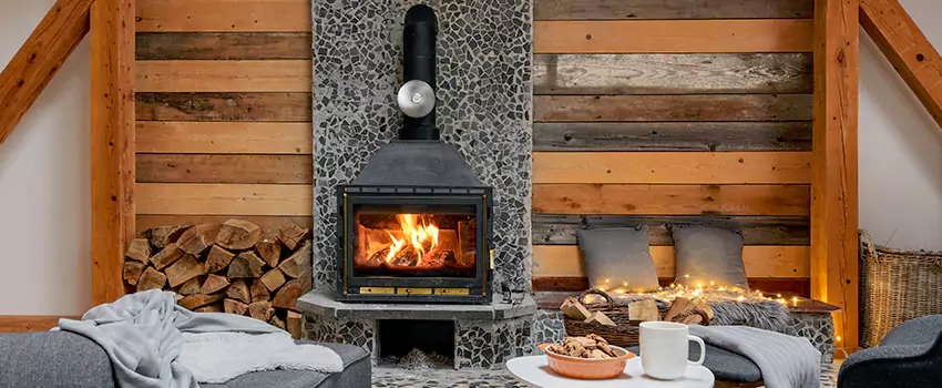 Thelin Hearth Products Direct Vent Gas Stove Fireplace Inspection in Cooper City, Florida